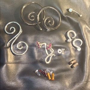 Small gauge Ruby earrings + bundle